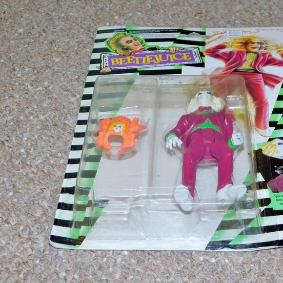 1989 Kenner Beetlejuice 5" Spinhead Beetlejuice Figure MOC Brand New Canadian - Picture 10 of 12
